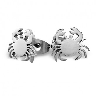 Náušnice z chirurgické oceli "Krab"